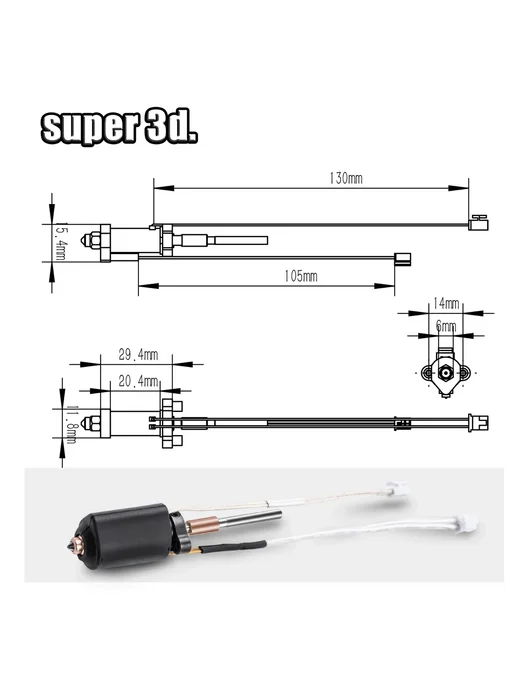 IdeaFormer Для Creality Hi Hotend керамический нагревательный блок, ко, белый, фото 4