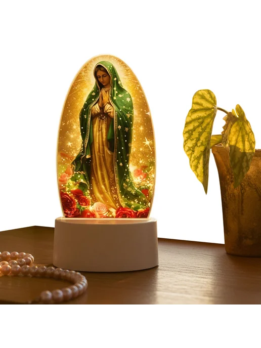 Лампа Guadalupe с молитвой, USB питание, подарок для мам, вариант, фото 3