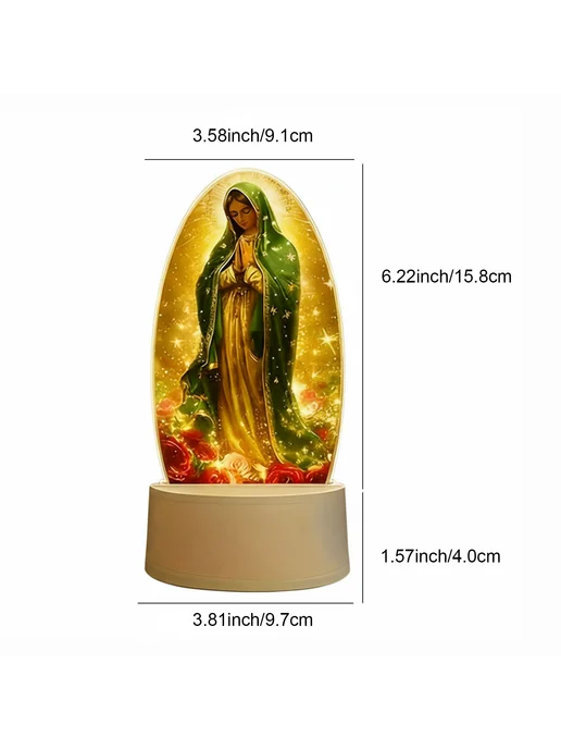 Лампа Guadalupe с молитвой, USB питание, подарок для мам, вариант, фото 7
