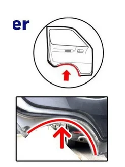 GDDT Резиновый уплотнитель боковой двери TOYOTA HIACE Left side