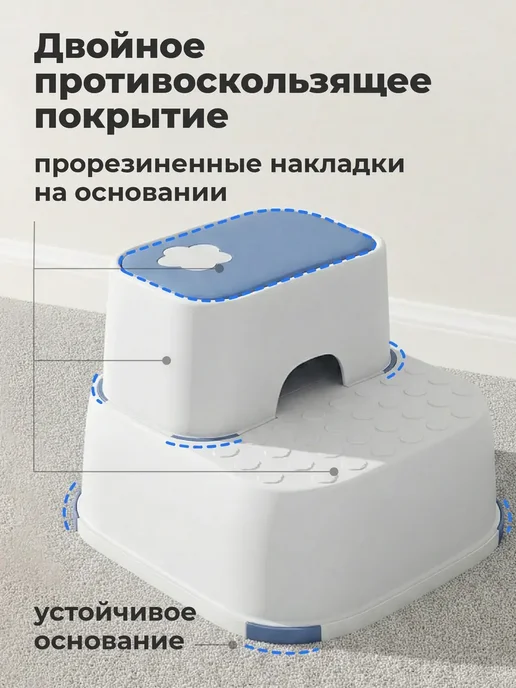 MYYDSR Подставка ступенька для ног детская для ванной, синий, фото 2