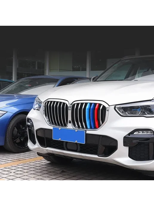 Нет бренда Комплект накладок на решетку радиатора BMW E71 E72 2012-2014, вариант, фото 6