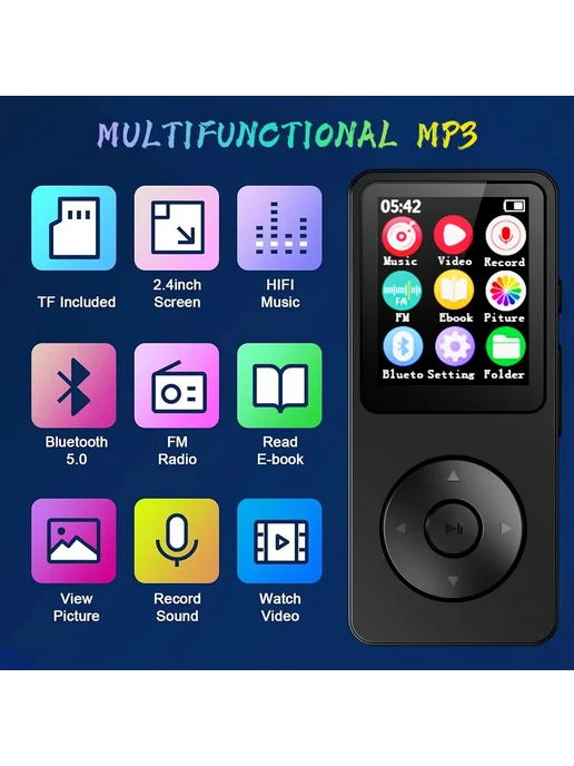 INMAS H96 MAX MP3-плеер 1.8 дюйма Красный, Red, черный, фото 3