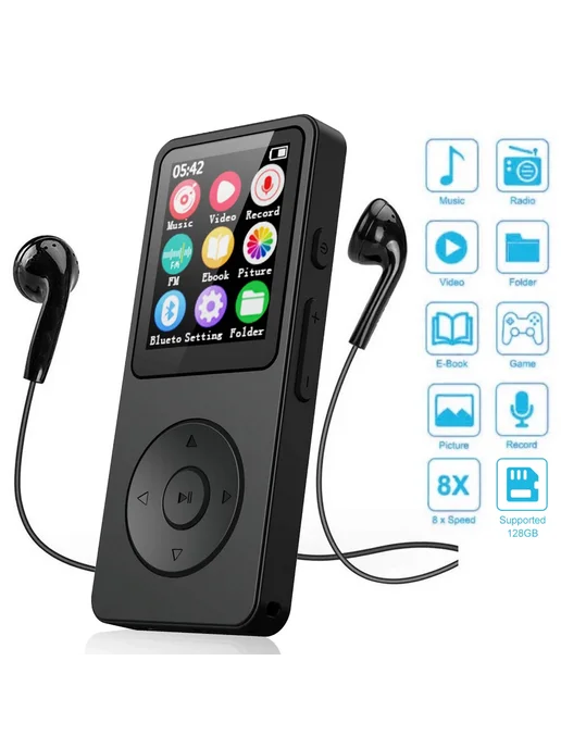 INMAS H96 MAX MP3-плеер 1.8 дюйма Красный, Red, черный, фото 6
