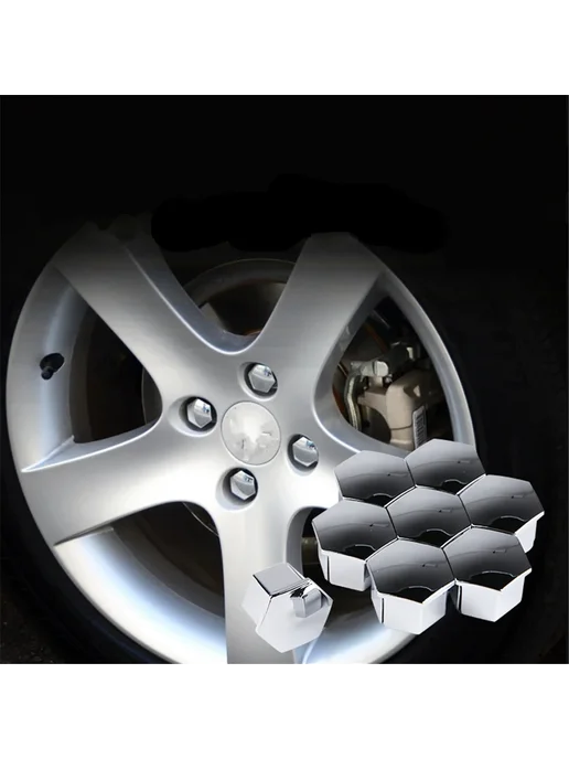Нет бренда Крышки винтов колесных дисков Chevrolet Cruze черный 17mm, черный, фото 4