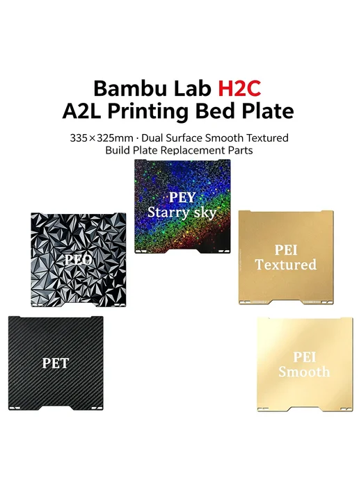 Пластина для печати Bambu Lab Texture PEI-PEI Без вилки, Texture PEI-PEI, фото 2