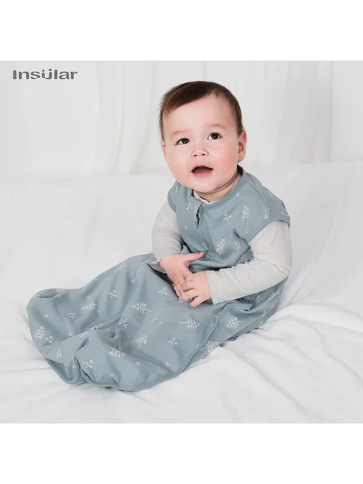 insular Детский спальный мешок из хлопка, лето, 1-3 года, желтый, фото 5