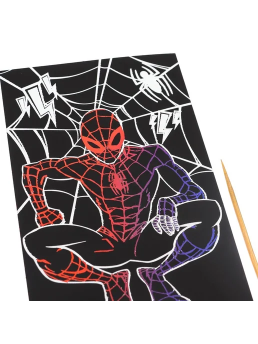 MARVEL Гравюра детская, набор 2 шт, «Паутина», 10×15 см, 10x15 см, 2 шт, фото 3