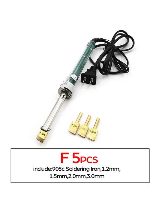 QJH Паяльник 905c с насадками 1.2 1.5 2.0 3.0 мм, F 5Pcs, 5 шт
