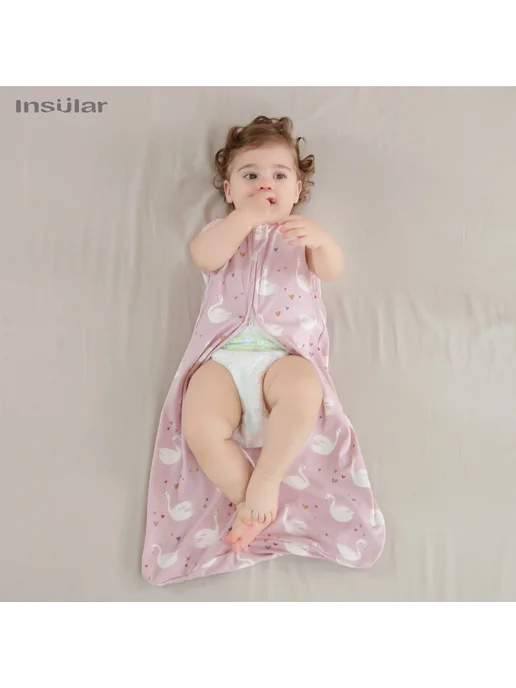 insular Хлопковый летний спальный мешок для малышей 1-3 лет, вариант, фото 4