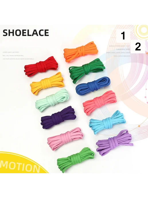 SMATLELF Шнурки плоские Navy blue 100cm, синий, фото 5