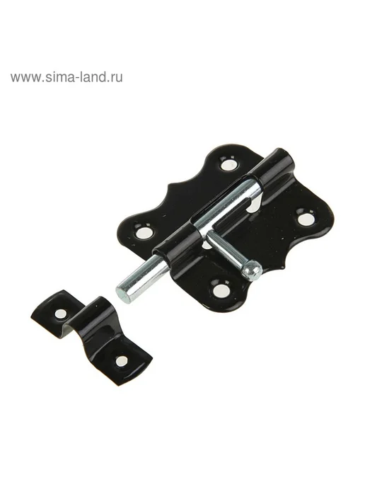 Задвижка дверная ЗД 007, 50 мм, черная, черный, фото 2