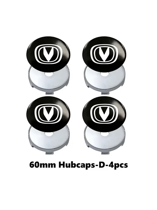 Нет бренда Колпачки ступиц Changan 60mm CAA-01W-D-black 4шт, 4 шт