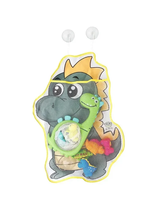 vvocci Корзина для игрушек в ванную C120-dinosaur Gray, серый