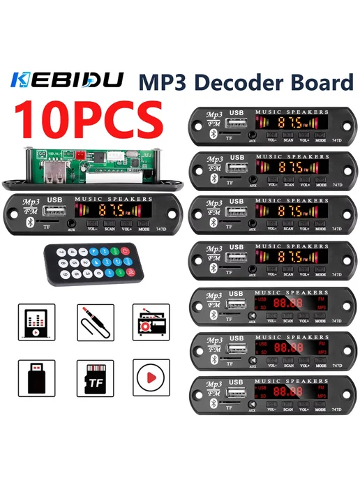 kebidu Декодер Bluetooth 5.3 10PCS Color Screen, 10 шт, фото 2