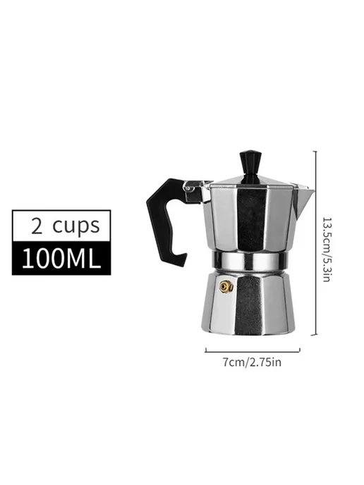 Кофейник мока 9 cups, 450ml, серебристый, 100 мл