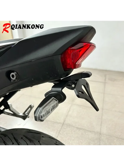 R QIANKONG Кронштейн-держатель для номерного знака Black no lamp, черный, фото 2