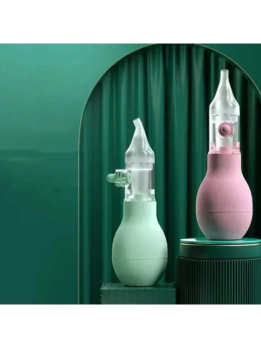 Нет бренда Силиконовый аспиратор для носа C184-Pink, зеленый, фото 2