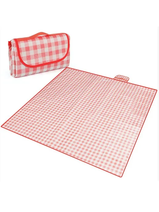 Нет бренда Пикник коврик Oxford красный клетчатый 3pcs-Yellow, красный, фото 6