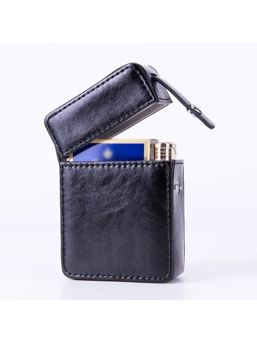 Нет бренда Кожаный портсигар зеленый для Zippo, зеленый, фото 2