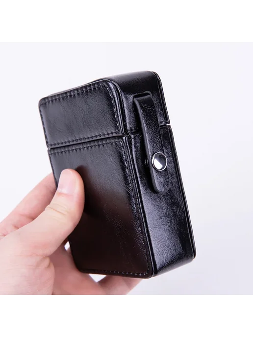 Нет бренда Кожаный портсигар зеленый для Zippo, зеленый, фото 5