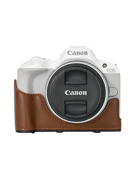 Ocotex Черный чехол для Canon EOS R50 R100 из искусственной кожи, черный, фото 5