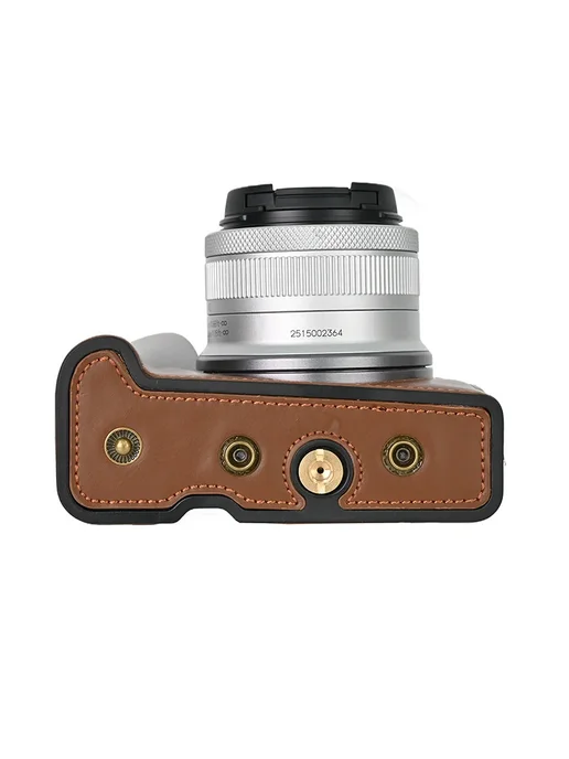 Ocotex Черный чехол для Canon EOS R50 R100 из искусственной кожи, черный, фото 7