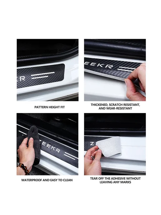 Нет бренда Накладка на порог карбон Zeekr SUV 001 doortrunk-5PCS-, 5 шт, фото 3