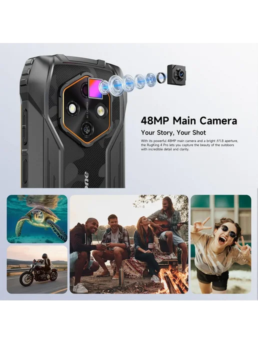 Смартфон Ulefone Rugking 4 Pro 8/128 ГБ, черный, фото 4