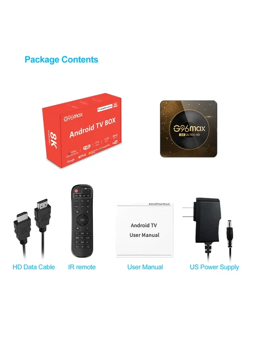 MORTAL G96 Max A13 Android 13 Smart TV Box 4ГБ 64ГБ EU Plug, 4 ГБ, 64 ГБ, фото 7