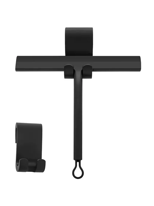 Нет бренда Силиконовый скребок для мытья окон Черный, Black with Holder, черный, фото 2