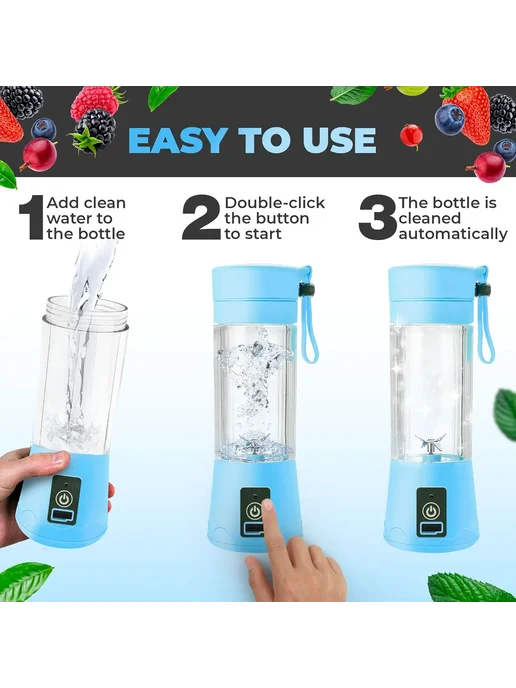 Нет бренда Портативный блендер Green USB Mini Electric Juicer, зеленый, фото 6