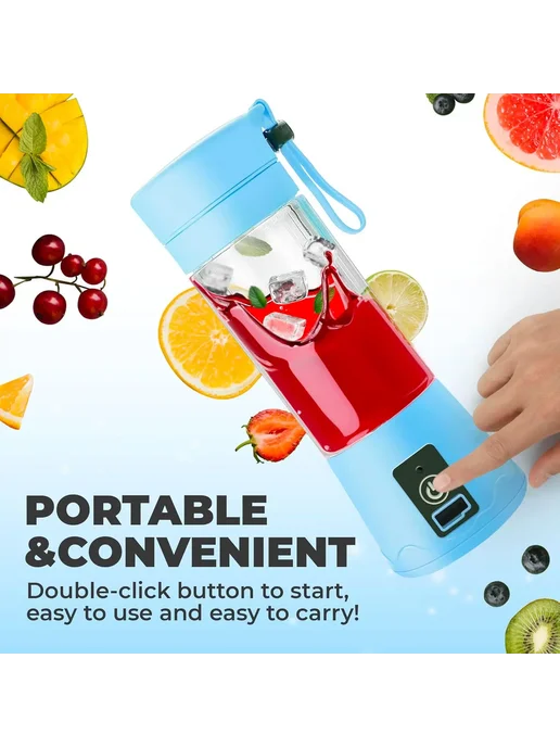 Нет бренда Портативный блендер Green USB Mini Electric Juicer, зеленый, фото 7