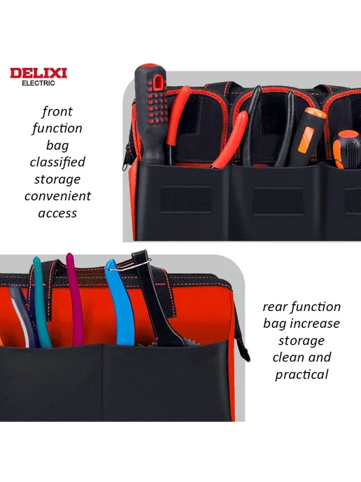 DELIXI ELECTRIC Сумка для инструментов из оксфорда 14 in, вариант, фото 5