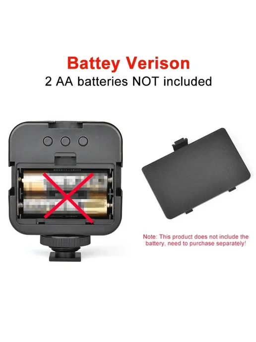 NVPONE Перезаряжаемый Накамерный Видеосвет 6500K Battery ver, черный