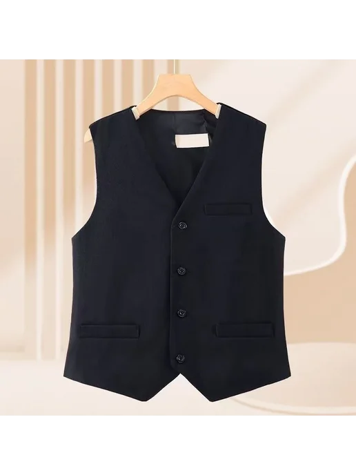 SUYISODA Plus Size,Элегантный Офисный Жилет Для Женщин Больших Размер, красный, фото 5