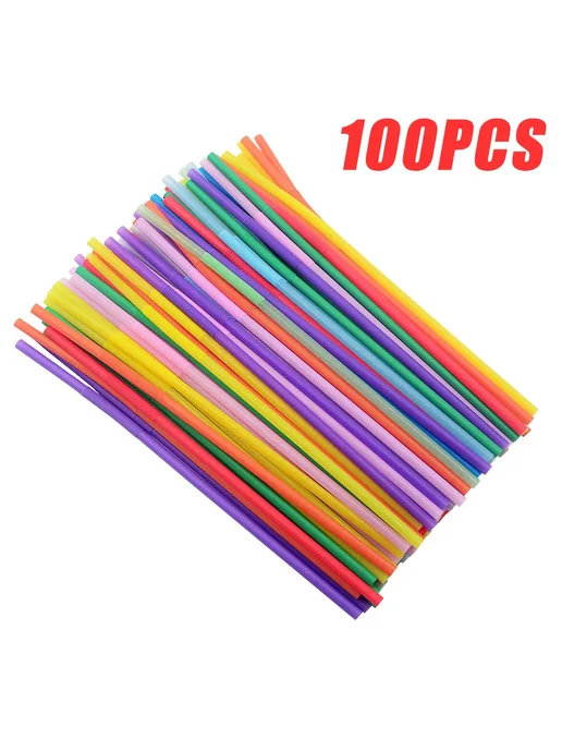 ZHILU Пластиковые соломинки 6x260 мм 6x260mm-100PCS, 6x260 мм, 100 шт