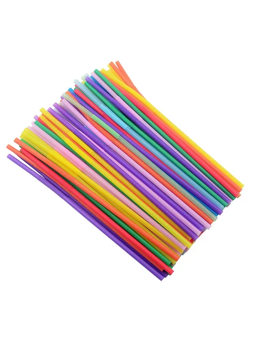 ZHILU Пластиковые соломинки 6x260 мм 6x260mm-100PCS, 6x260 мм, 100 шт, фото 3