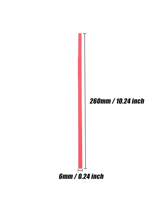 ZHILU Пластиковые соломинки 6x260 мм 6x260mm-500PCS, 6x260 мм, 500 шт, фото 4
