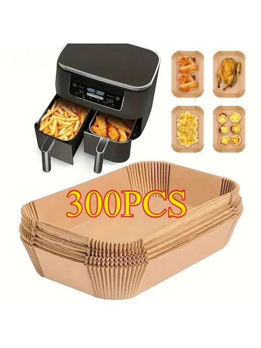 Нет бренда Одноразовая бумага для фритюрницы коричневая 200PCS, 250 шт, фото 2