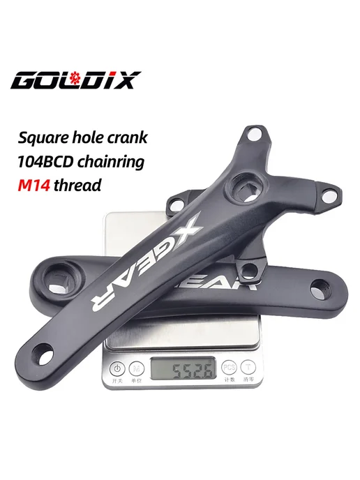GOLDIX Шатун вело 170 мм черный Crank 40T, черный, фото 3