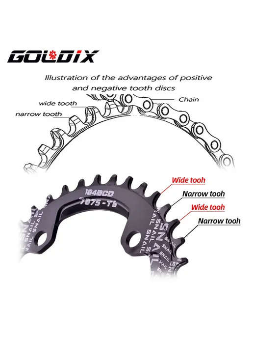 GOLDIX Шатун вело 170 мм черный Crank 38T, черный, фото 5
