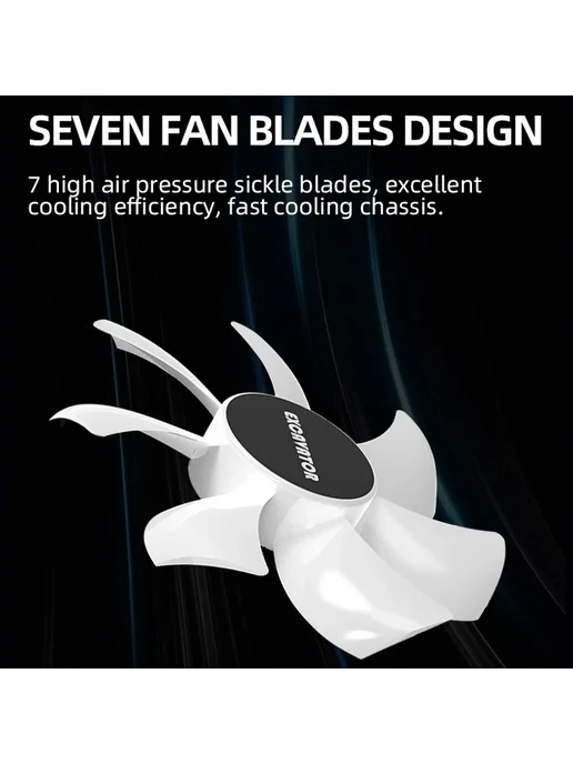 OUYUANSU RGB вентиляторы FAN для корпуса ПК Черный, Black, черный, фото 5