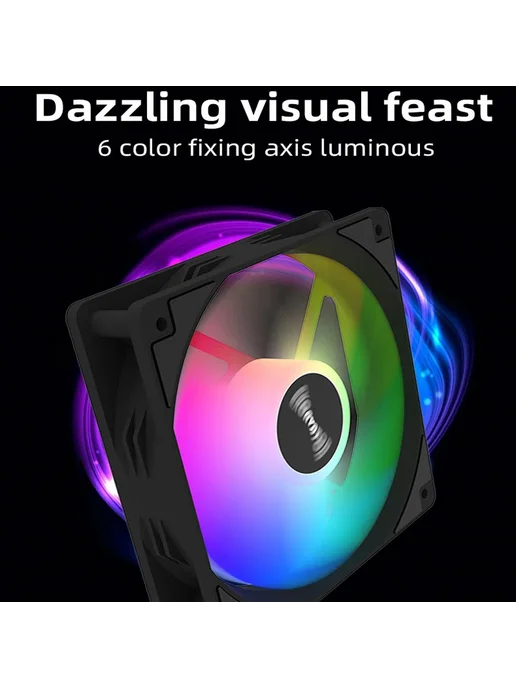 OUYUANSU RGB вентиляторы FAN для корпуса ПК Черный, Black, черный, фото 6