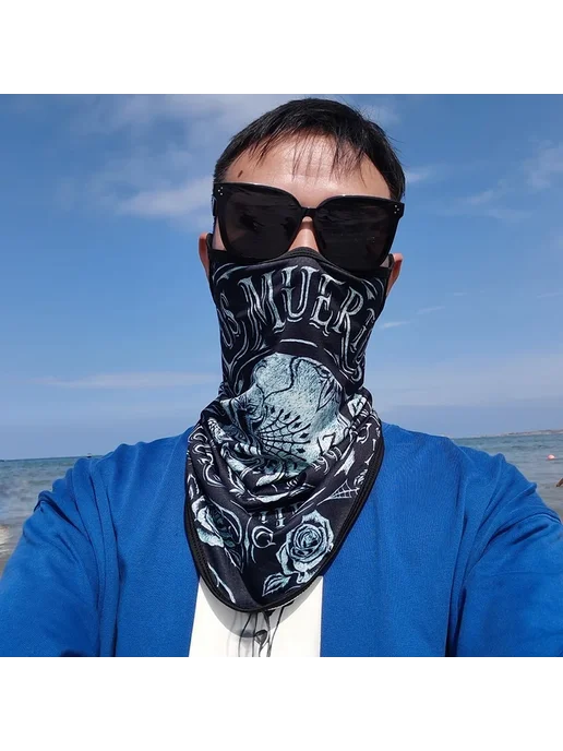 GPCROSS Многофункциональная дышащая балаклава маска для лиц, черный, фото 4