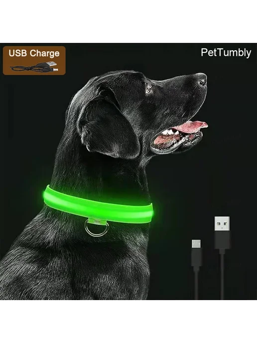PetTumbly LED-ошейник для собак и кошек, розовый, фото 2
