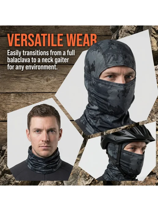 Нет бренда Балаклава камуфляжная CP, полиэстер, вариант, фото 4