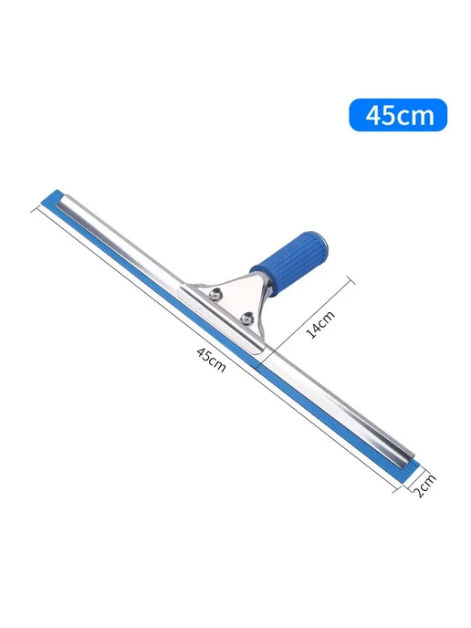 Нет бренда Скребок для мытья окон резиновый 25-45 см Синий, Blue 45cm, синий, в упаковке 219 г