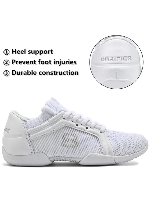 BAXINIER Белые Танцевальные Туфли Для Девочек, Молодежные Те, белый, фото 6