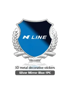 Наклейка-декор 3D-эмблема Hyundai HYU-A2W-blue-1PCS